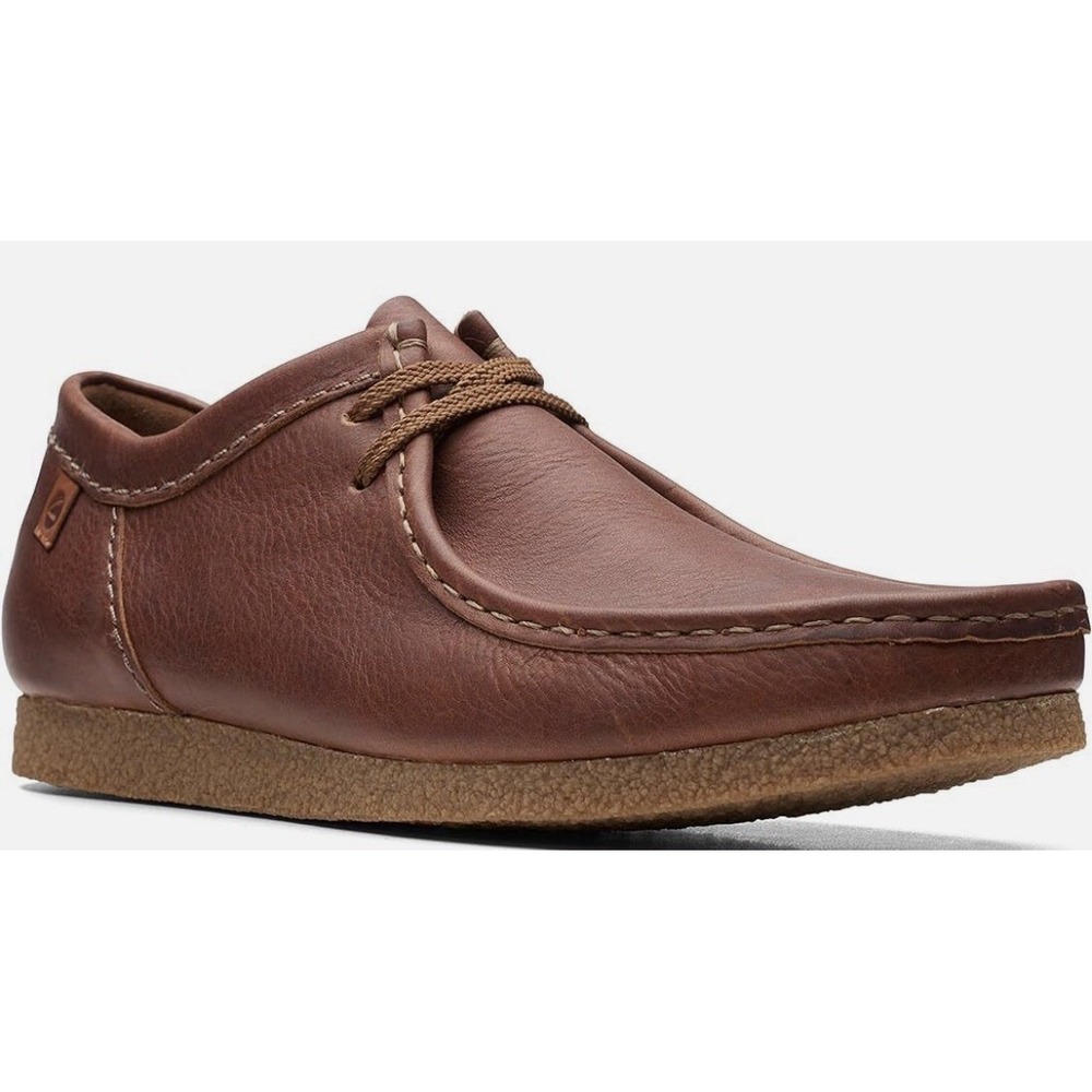 Clarks Shacre II Run shoes in brown tumbled leather Size 11.5